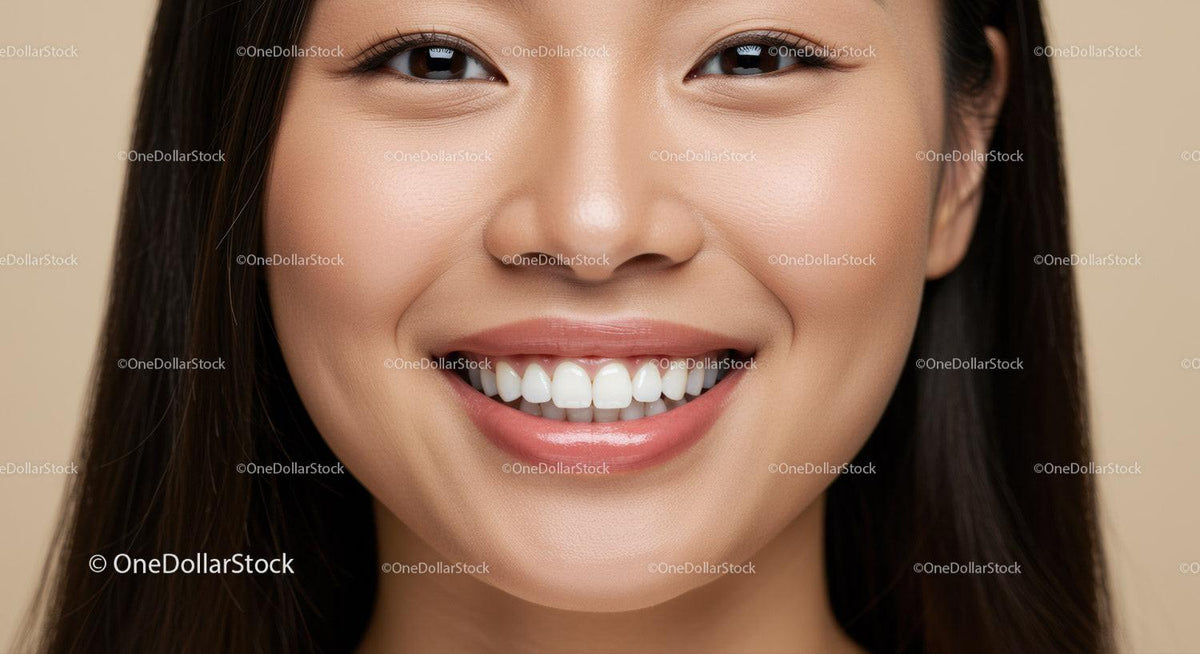 Close up of smiling young woman with perfect teeth