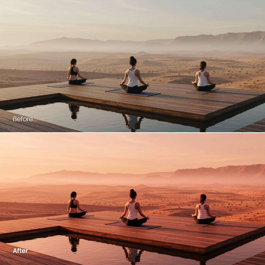 desert photography edit with Namib Lightroom presets