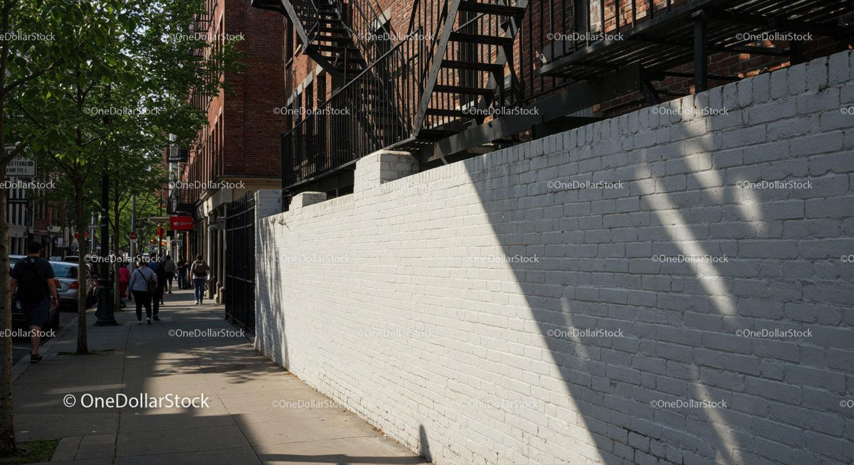 Urban Sidewalk Scene with Pedestrians and City Architecture JPG Mockup Image preview
