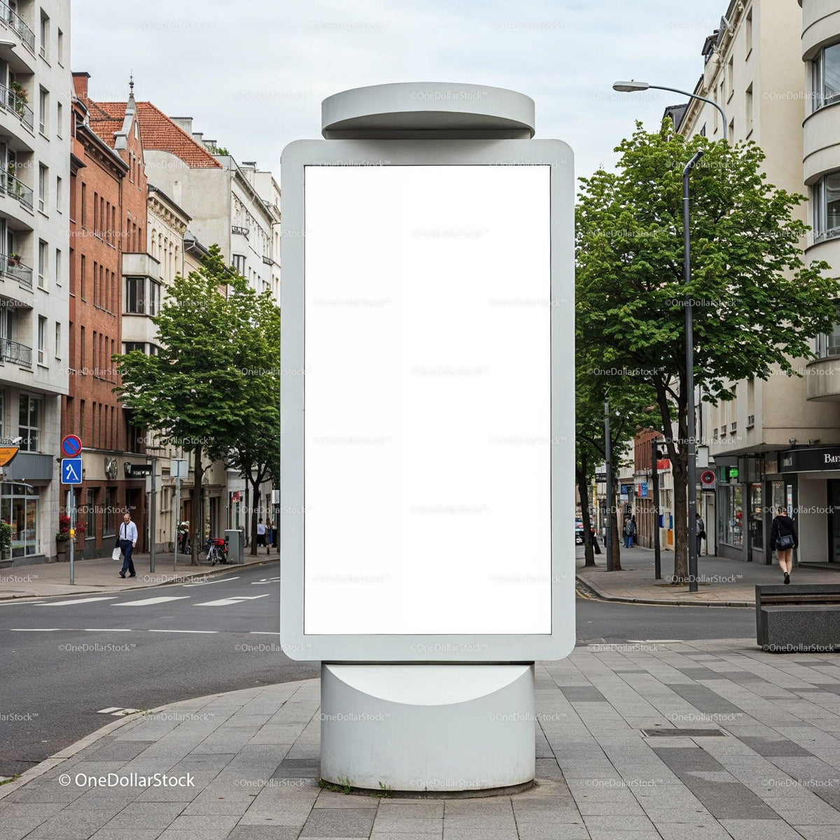 Blank City Street Advertising Billboard for Marketing JPG Mockup Image preview