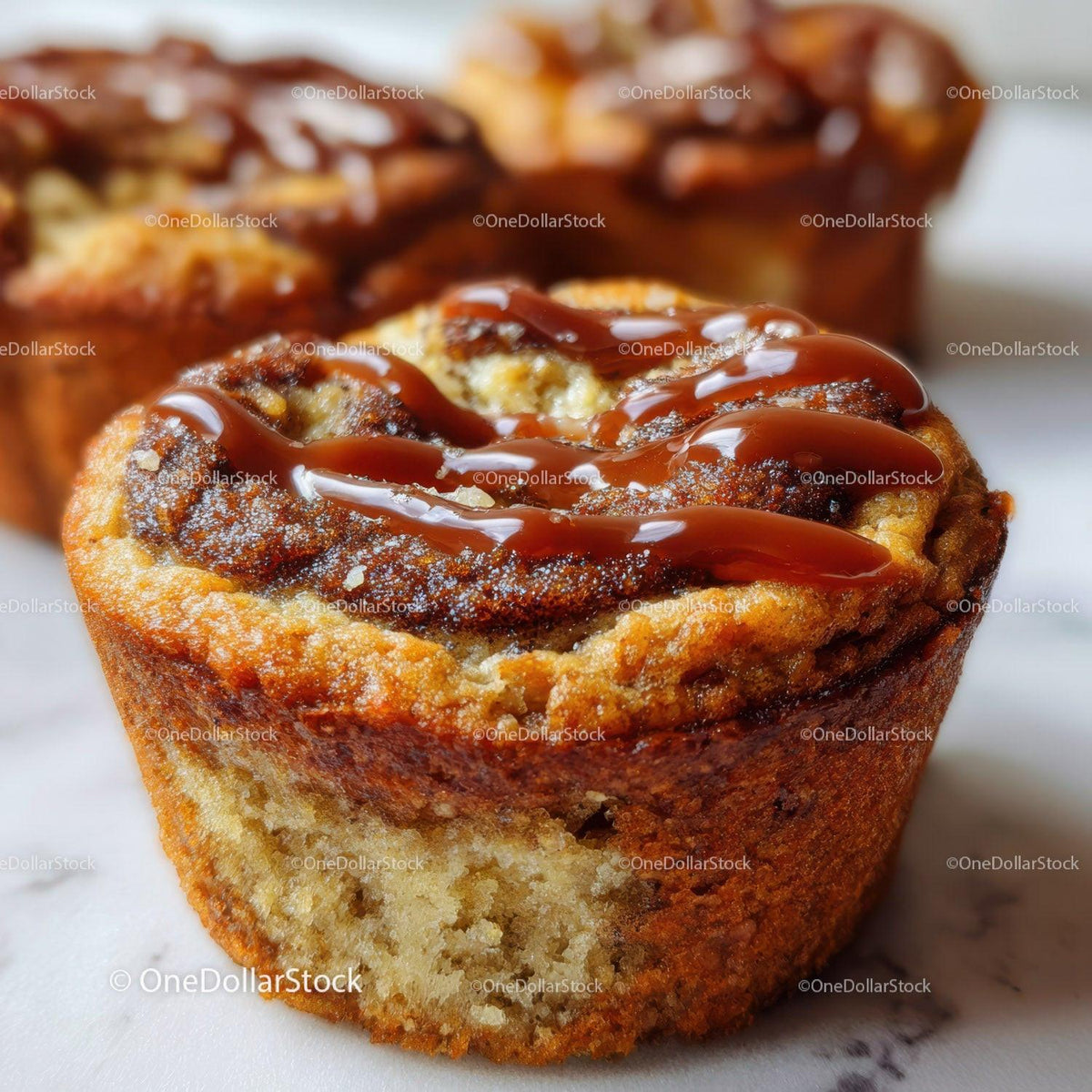 Moist Vanilla Sponge Cake with Chocolate and Caramel Sauce Stock Photo Bundle preview 19