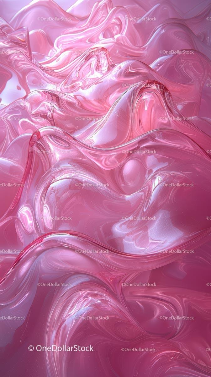 Pink Marble Abstract Texture with Fluid Swirls for Modern Design
