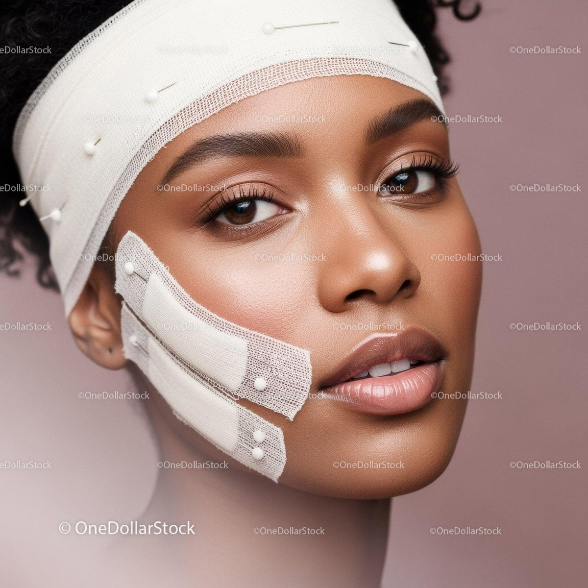 Young Woman with Facial Mask and Skin Care Routine Close-Up