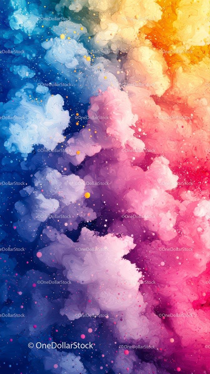 Colorful Ink Swirling in Water Creating Abstract Fluid Art