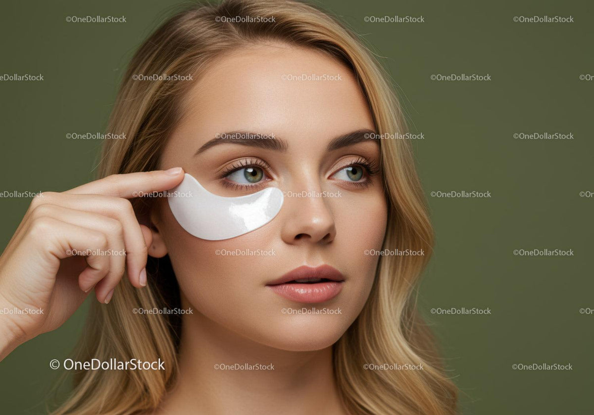 Close-up of Young Woman Applying Face Mask for Skincare