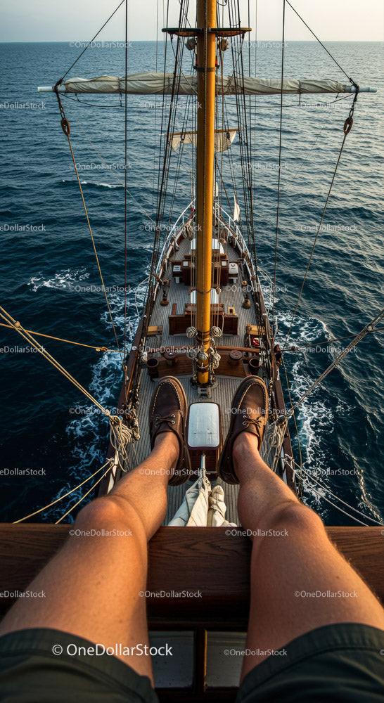 Relaxing on a Tall Ship with Stunning Ocean Views Stock Photo Bundle preview 24