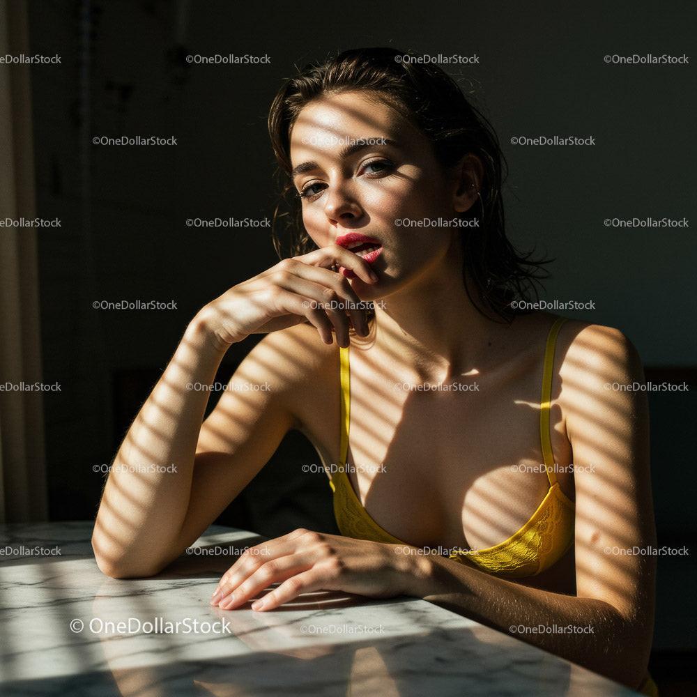 Elegant Female Model in Soft Natural Light Capture Stock Photo Bundle preview 9