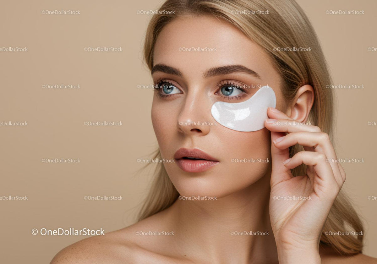 Young Woman Applying Facial Mask for Skincare Routine
