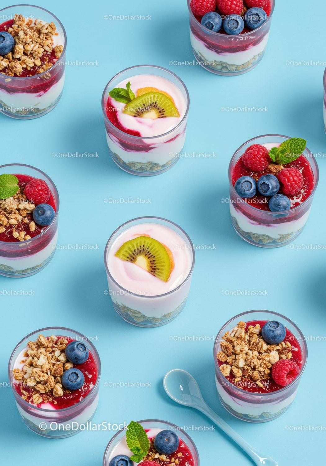 Healthy Yogurt Parfaits with Fresh Berries and Granola