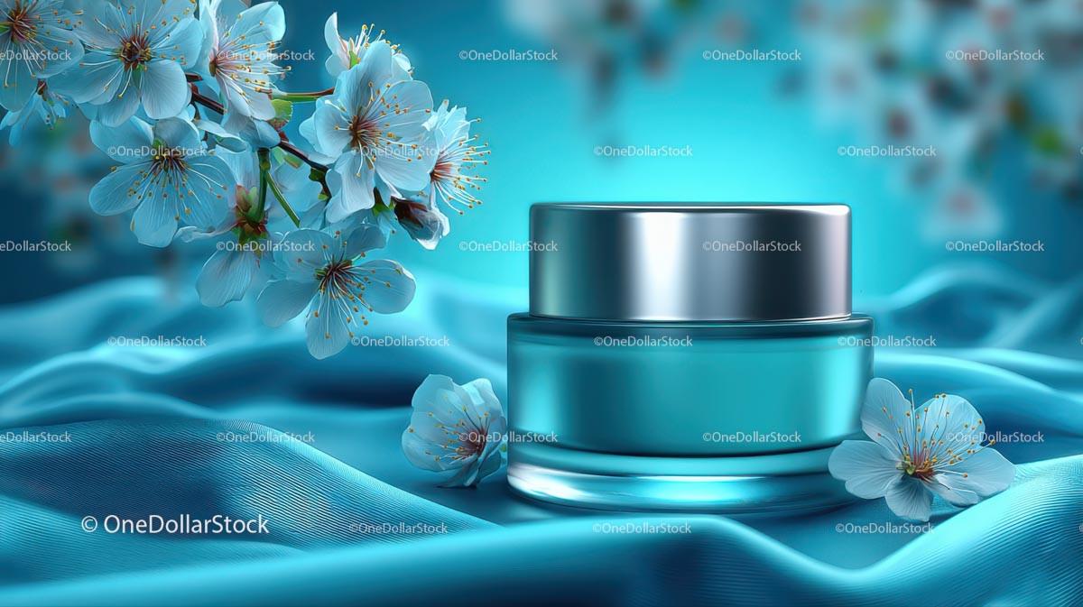 Refreshing Drink Surrounded by Delicate Cherry Blossoms JPG Mockup Image preview 8