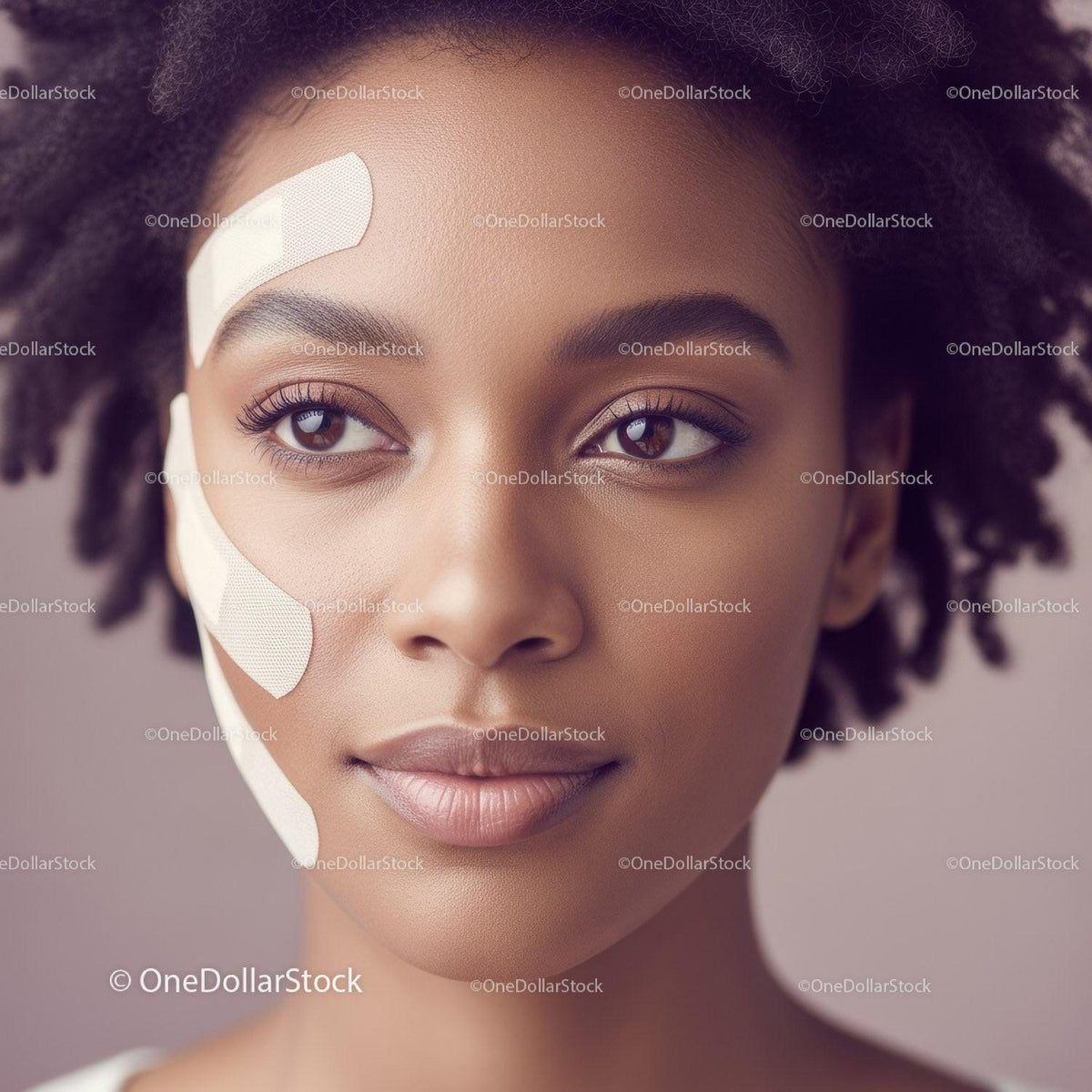 Portrait of a Beautiful Woman with Natural Appearance and Flawless Skin