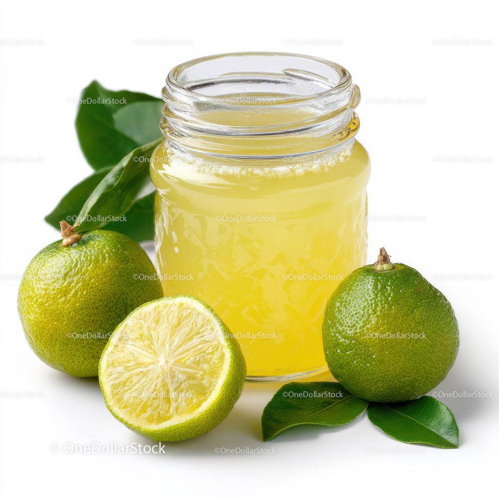 Refreshing Lime Juice in a Jar with Fresh Limes