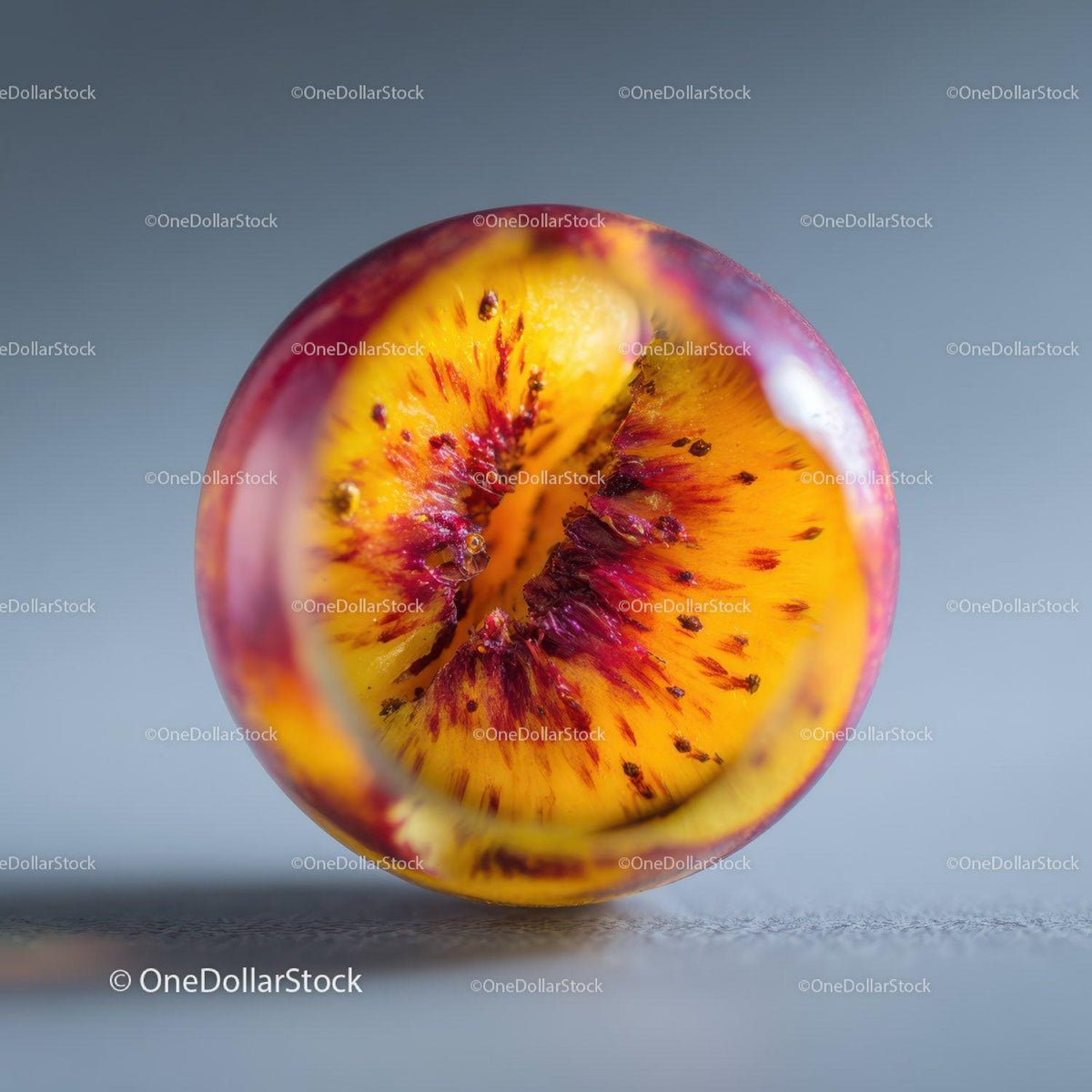 Close-up of Juicy Ripe Peach with Vibrant Colors and Fresh Texture