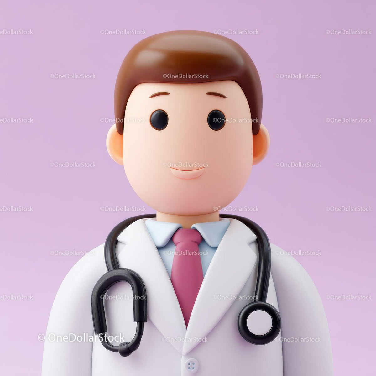 Friendly Doctor Figurine with Stethoscope for Healthcare Professionals Stock Photo Bundle preview 38