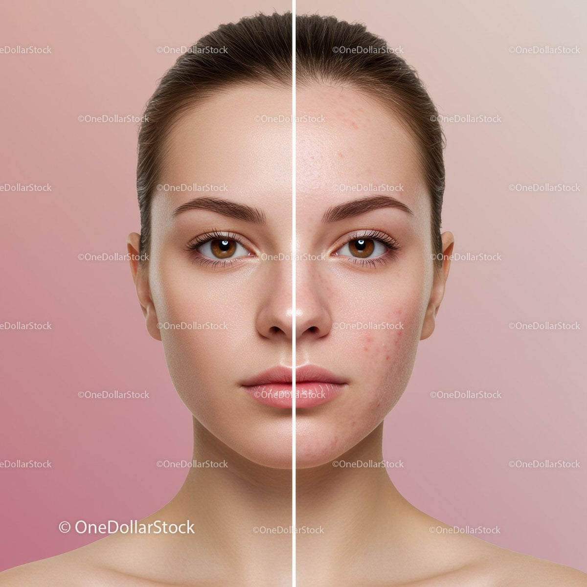 Clear Skin Before and After Acne Treatment Facial