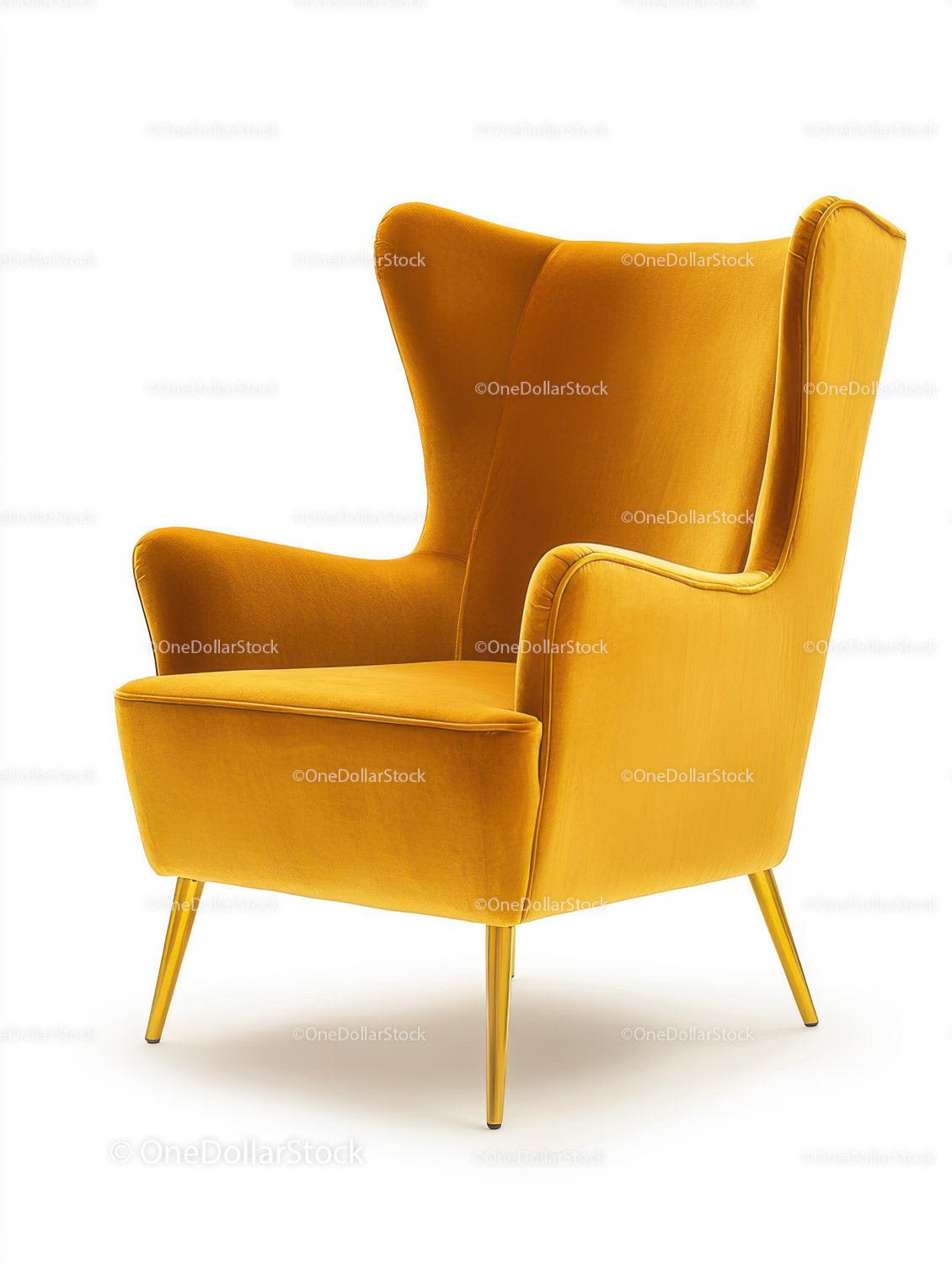 Stylish Yellow Armchair for Modern Interior Decor