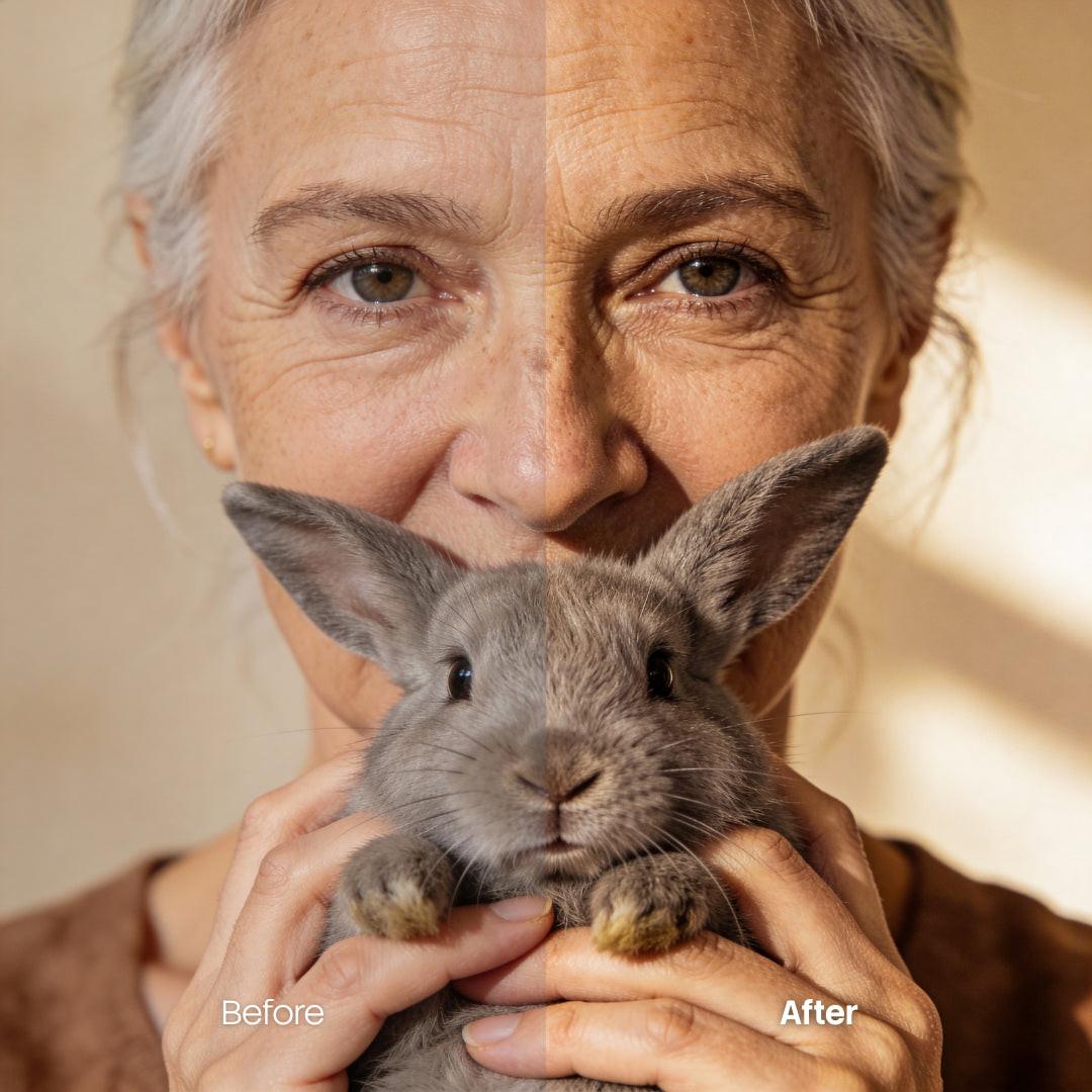 Before and after Pets LUT Pack effect