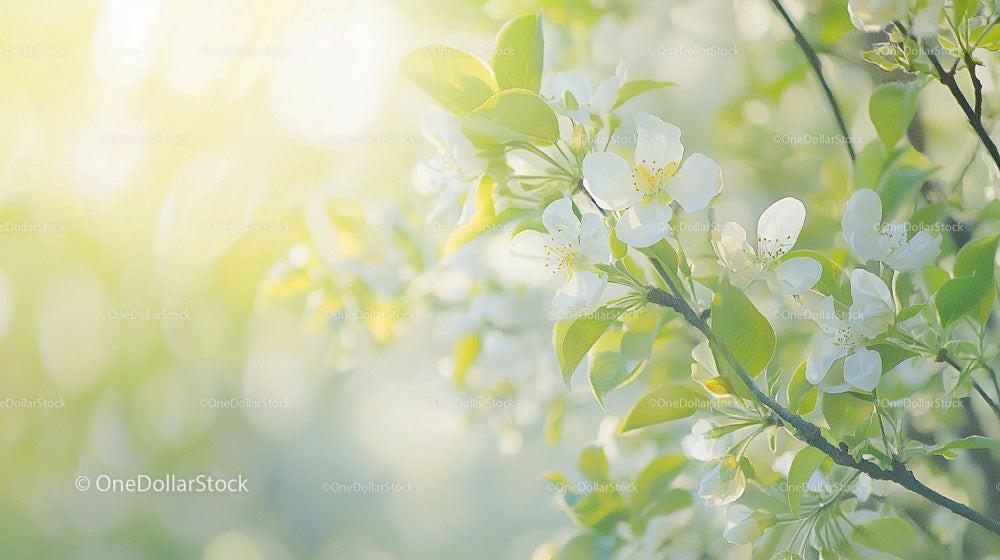 Apple Blossoms in Soft Sunlight