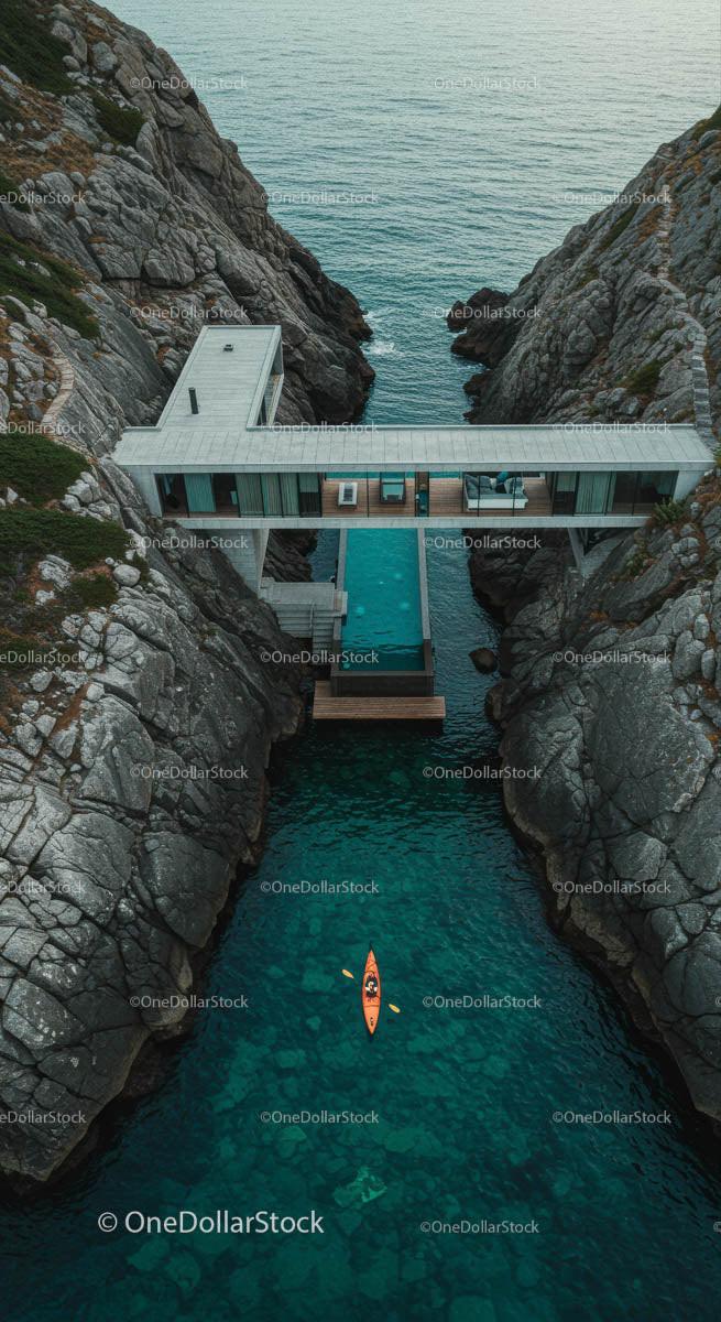 Cliffside Modern House Overlooking Turquoise Waters