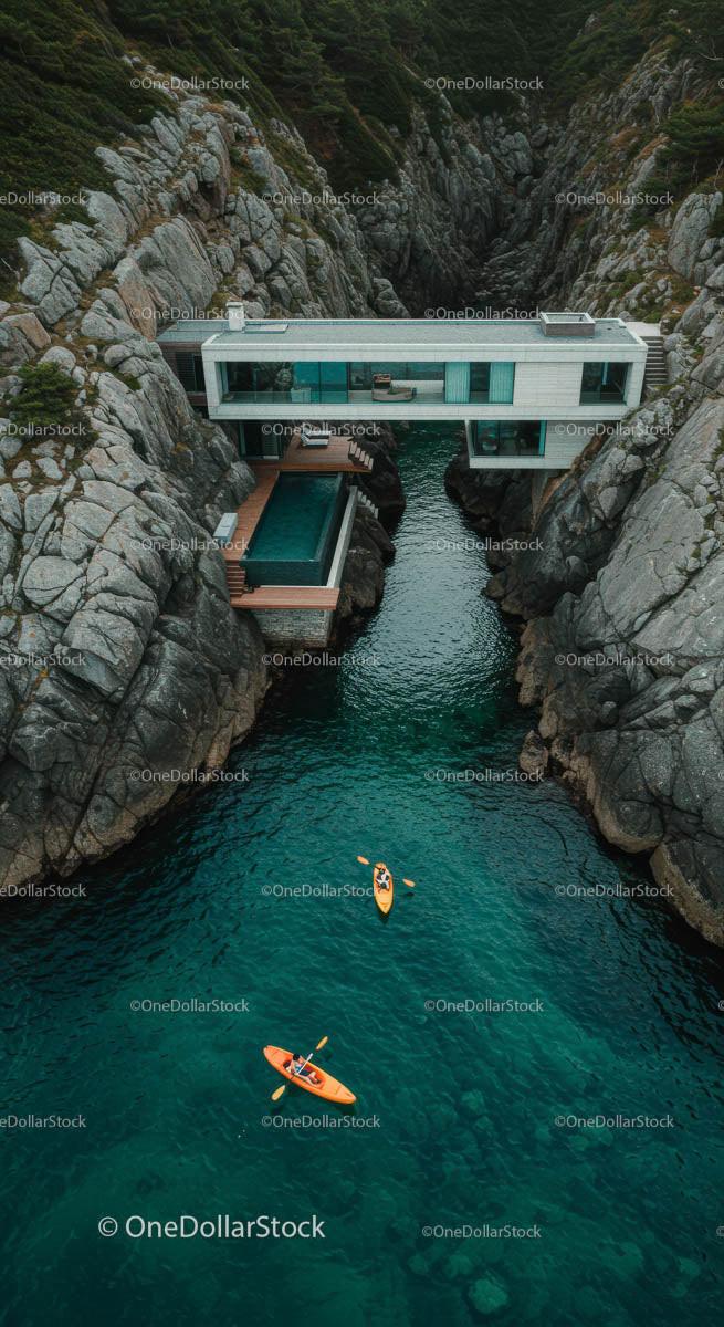 Modern Cliffside House Overlooking Turquoise Waters