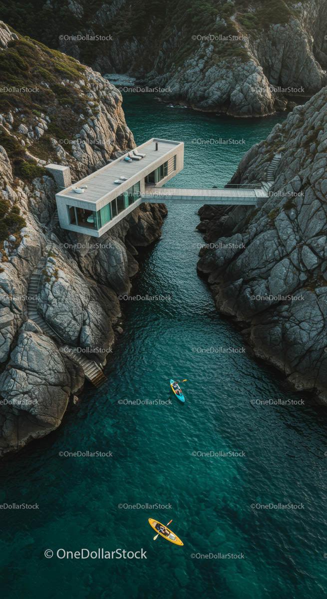 Modern Cliffside House Overlooking Turquoise Waters