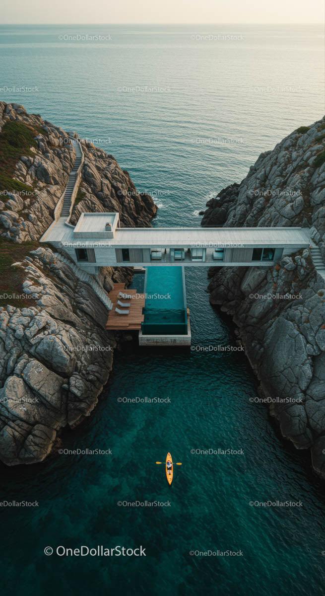 Modern Cliffside Villa with Infinity Pool and Ocean View