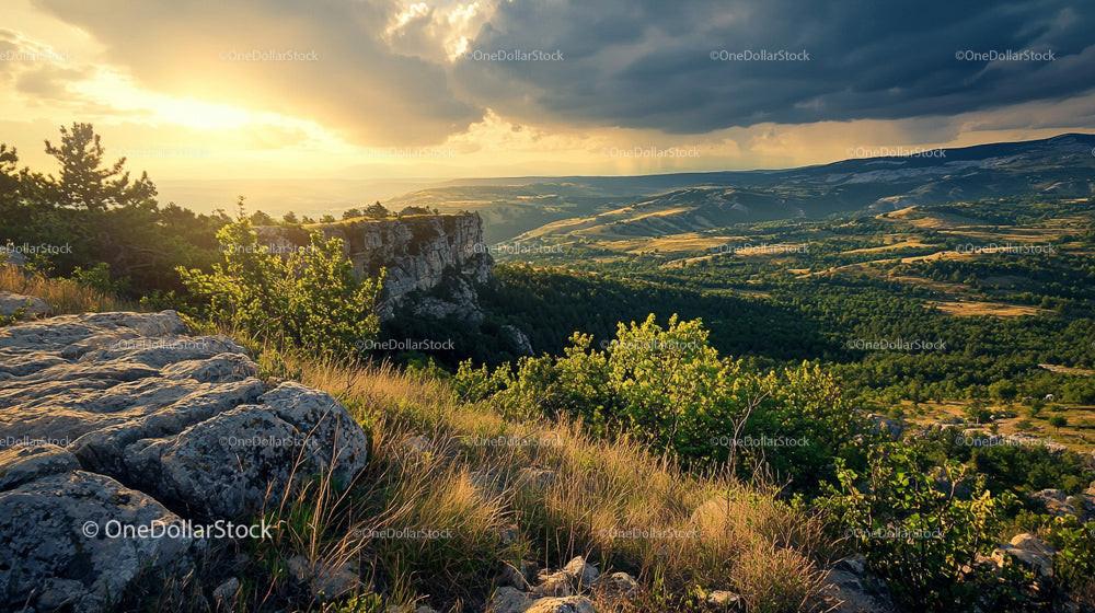 Breathtaking Mountain View at Sunset