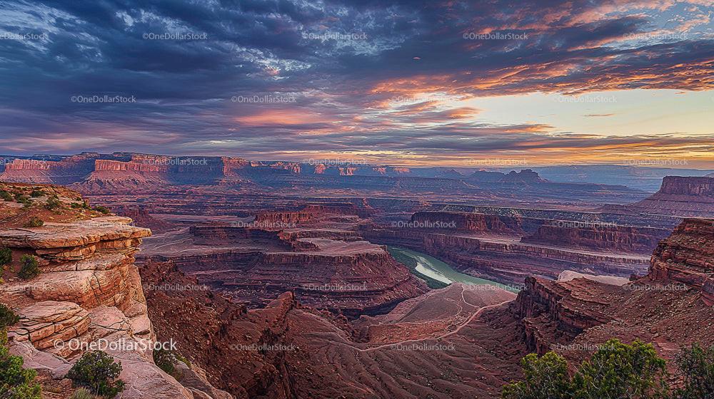 Stunning Sunset Over Grand Canyon Landscape