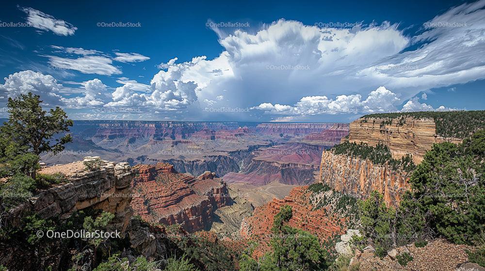 Stunning View of the Grand Canyon with Dramatic Cliffs