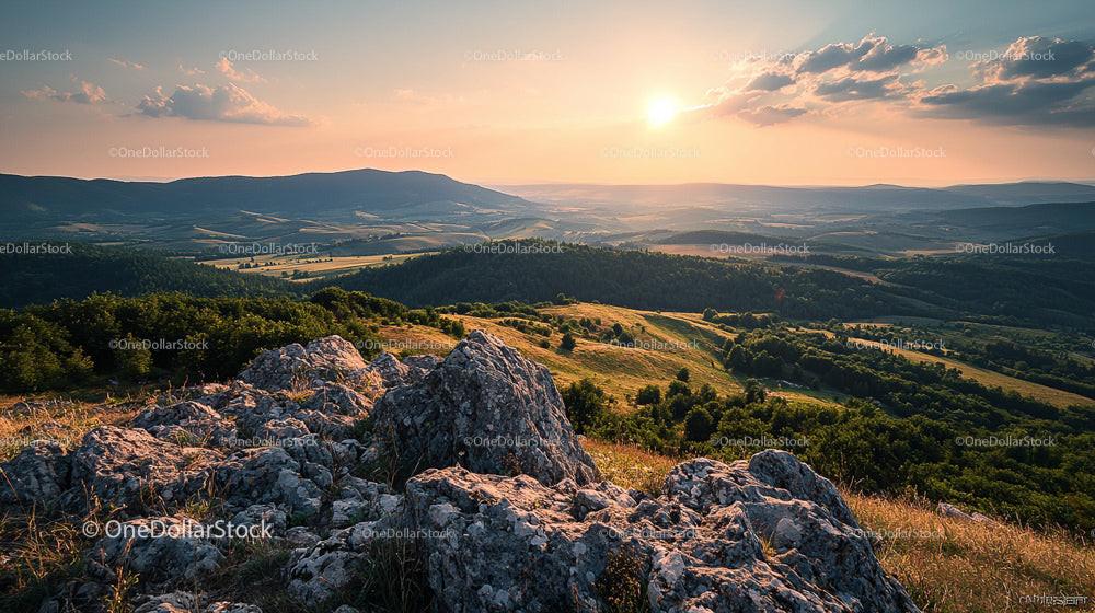 Breathtaking Mountain Landscape at Sunset