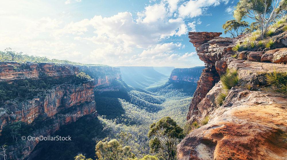 Majestic Canyon Landscape with Rugged Cliffs and Expansive Views
