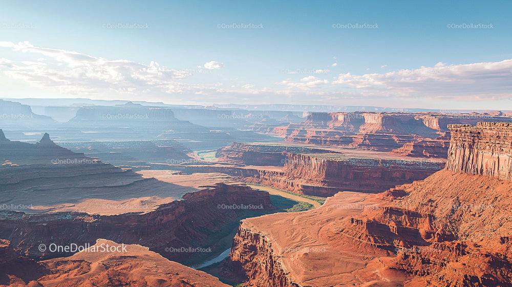 Majestic Canyon Landscape with Dramatic Cliffs and Vast Sky