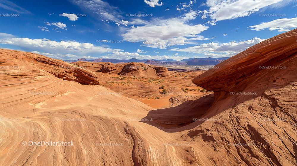 Breathtaking Red Rock Desert with Sandstone Formations