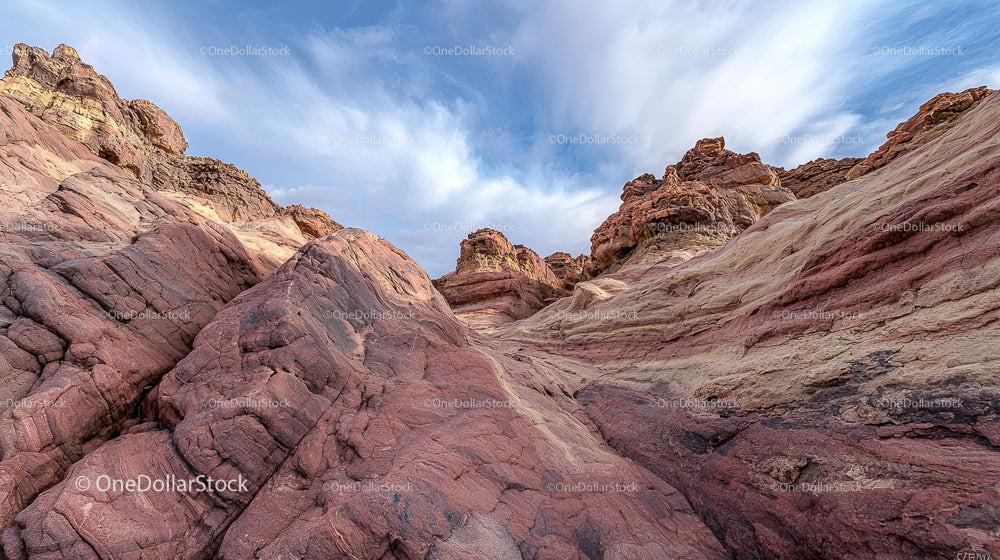 Stunning Sandstone Formations Under Dramatic Sky