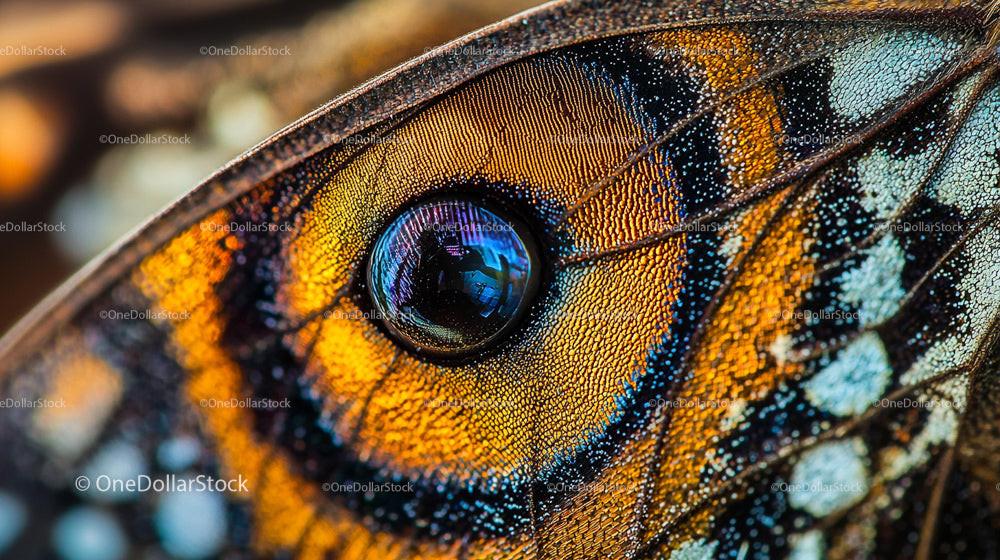 Macro Close-Up of a Vibrant Butterfly Wing