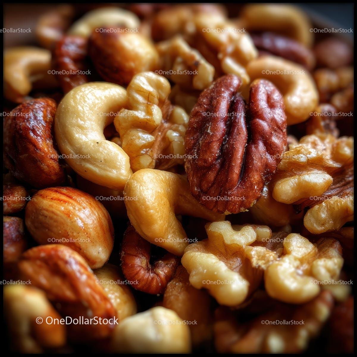 Close-up of Mixed Nuts Assortment
