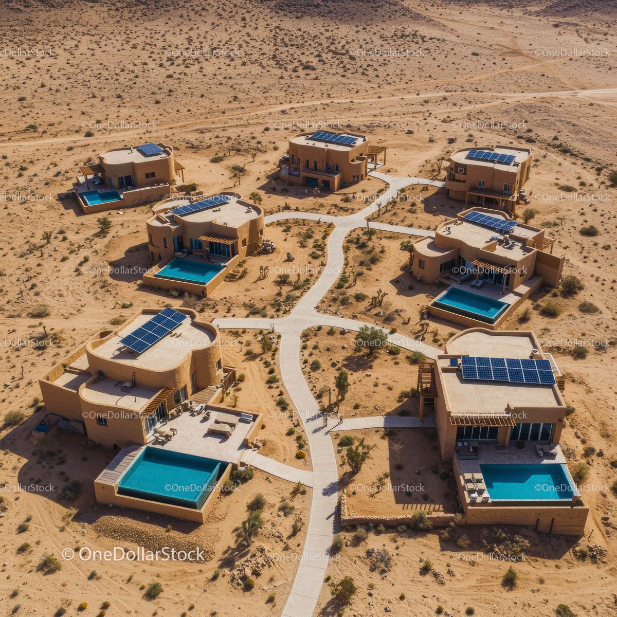 Luxury Desert Resort with Solar-Powered Villas