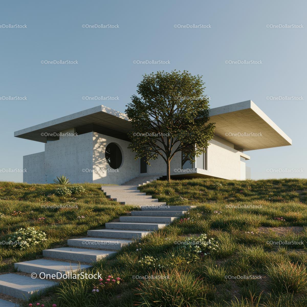 Modern Desert Home with Glass Facade and Open Interiors Stock Photo Bundle preview 18