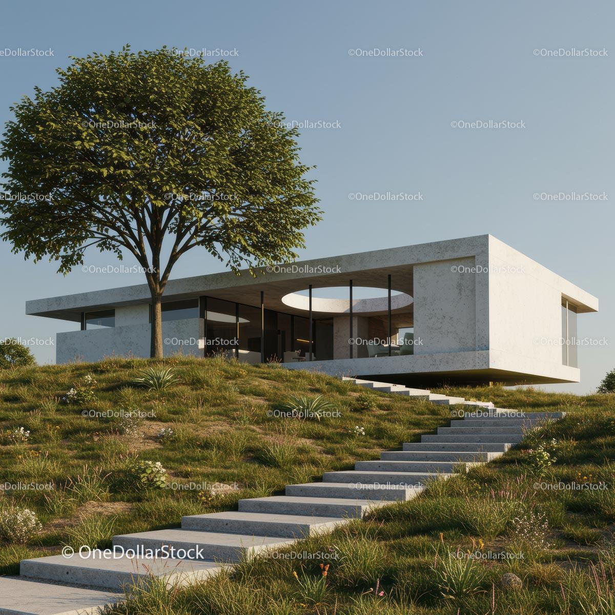Modern Desert Home with Glass Facade and Open Interiors Stock Photo Bundle preview 20