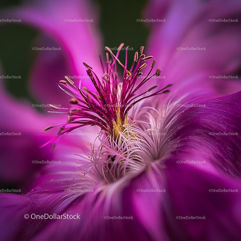 Stunning Purple Flower with Intricate Details in Bloom