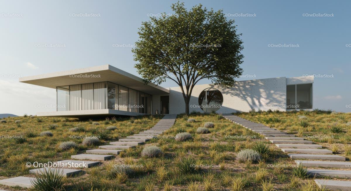 Modern Desert Home with Glass Facade and Open Interiors Stock Photo Bundle preview 43