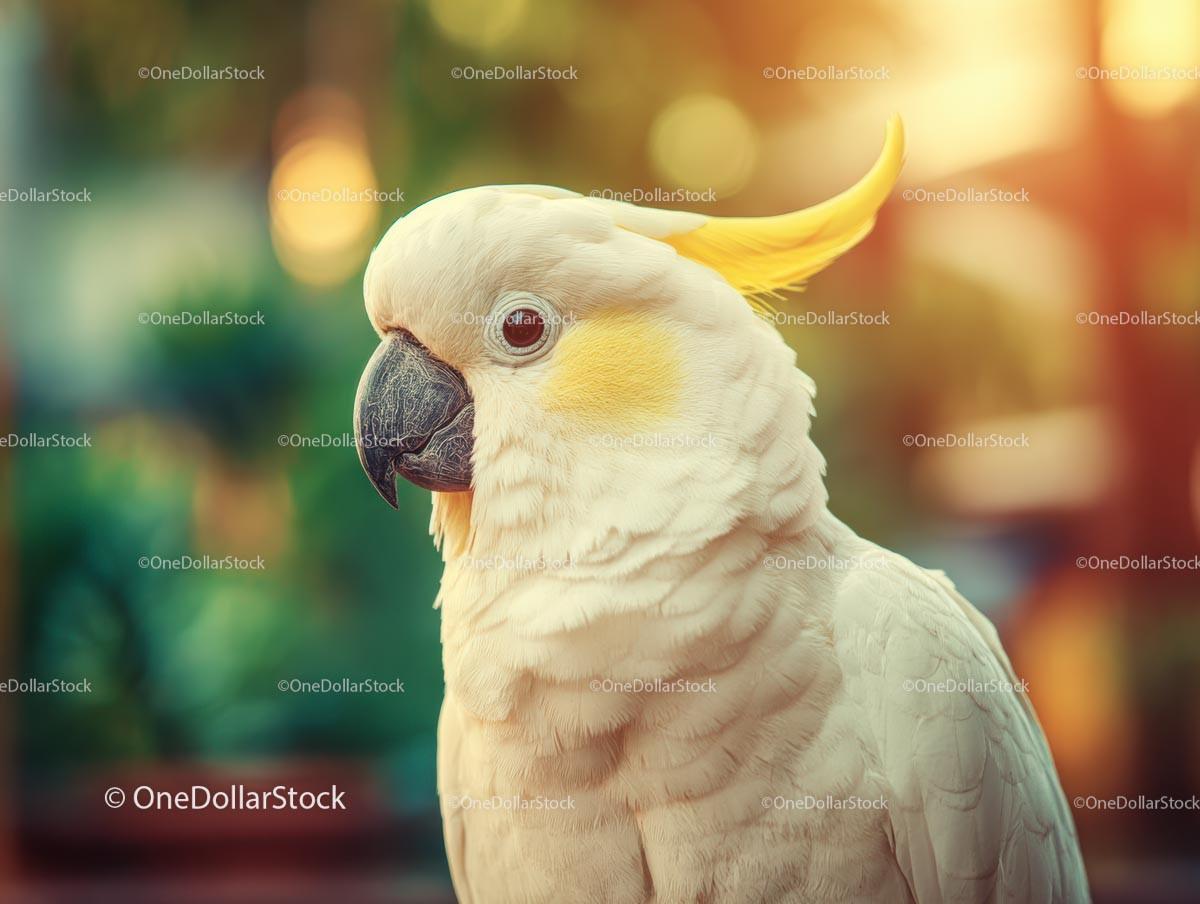 Sulphur-Crested Cockatoo in Warm Tropical Light