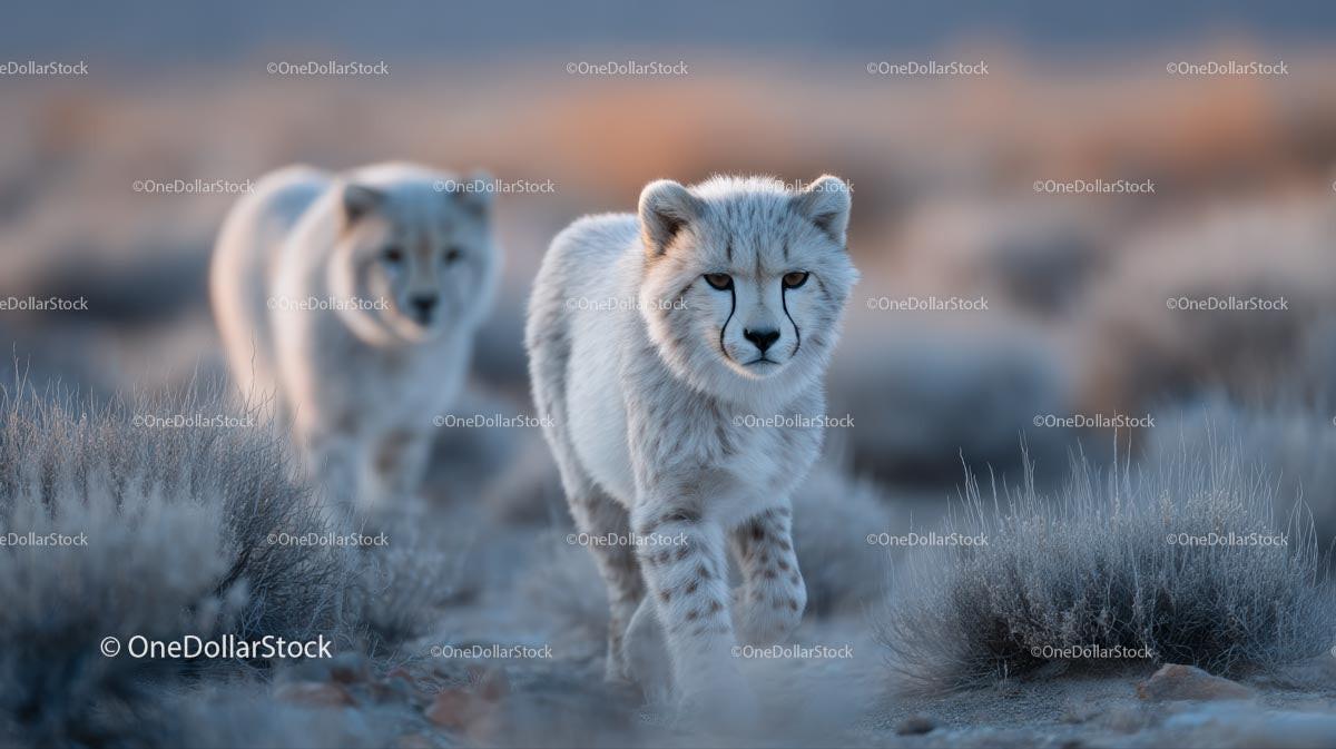 Majestic Cheetah Strolling Through the Savannah