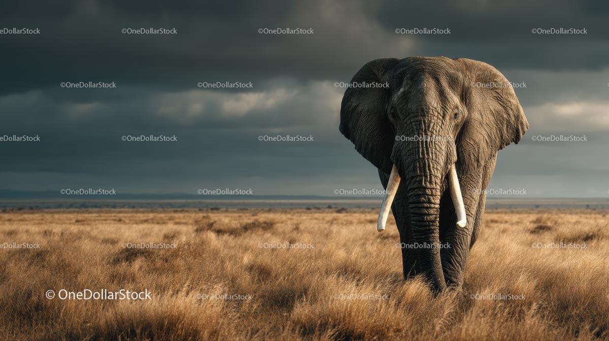 Majestic African Elephant on the Savanna