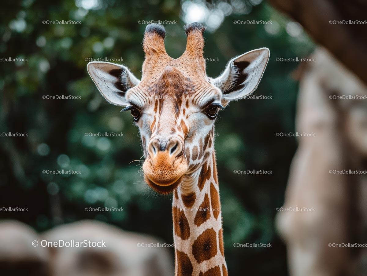Portrait of a Majestic Giraffe in Natural Habitat