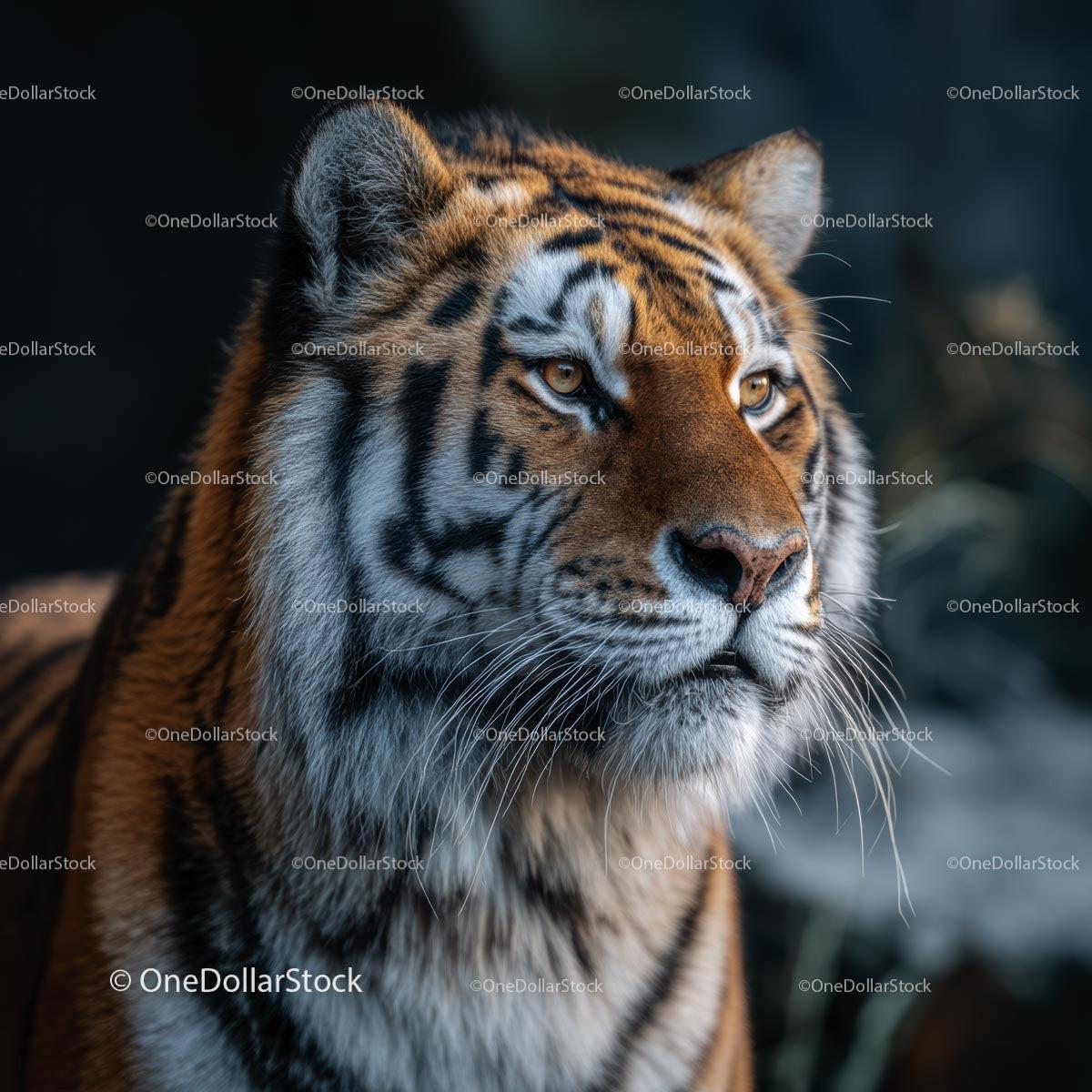 Majestic Siberian Tiger with Striking Stripes