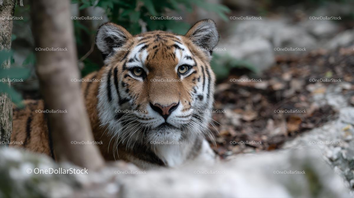Majestic Tiger in Lush Jungle Setting