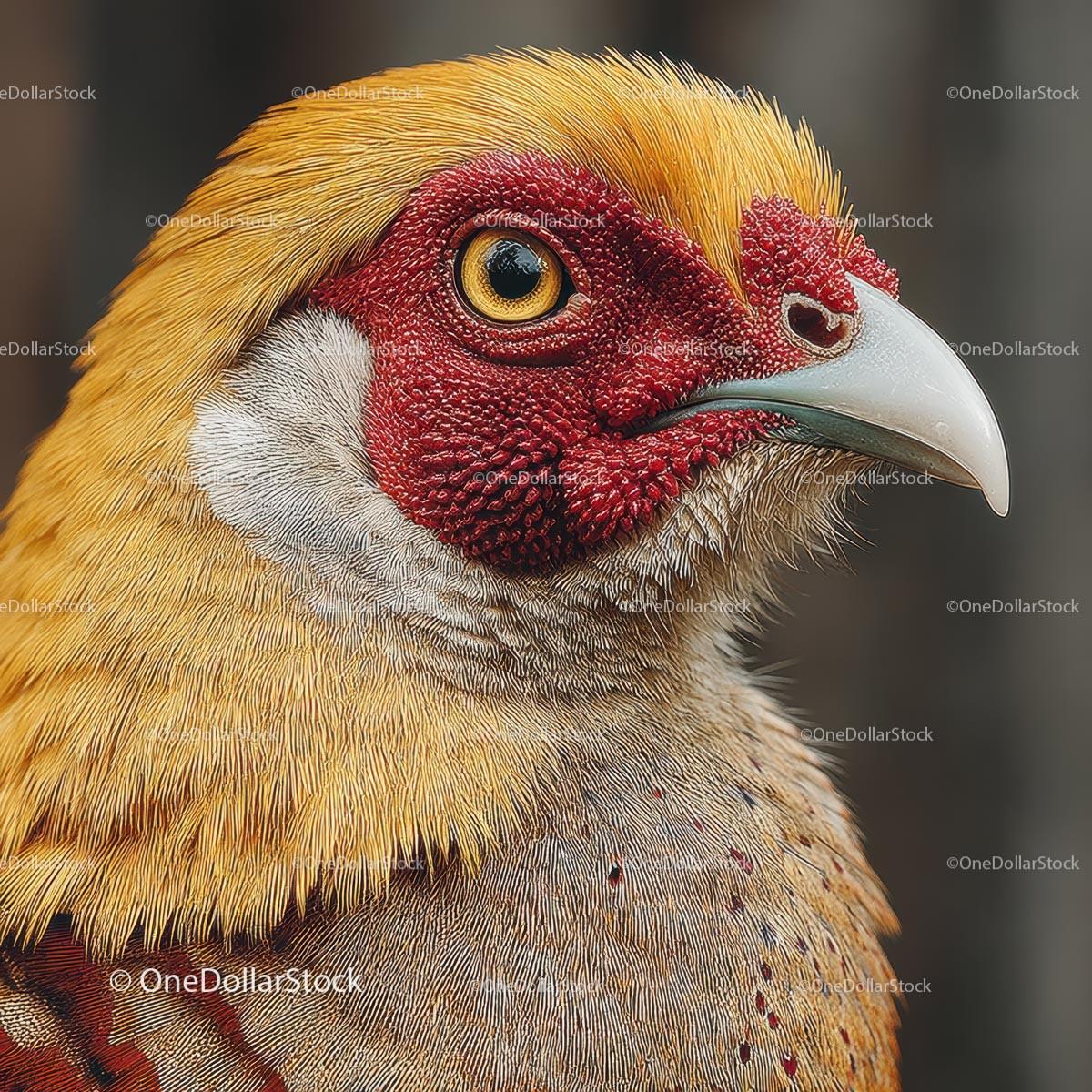 Close-Up of Vibrant Golden Pheasant Plumage