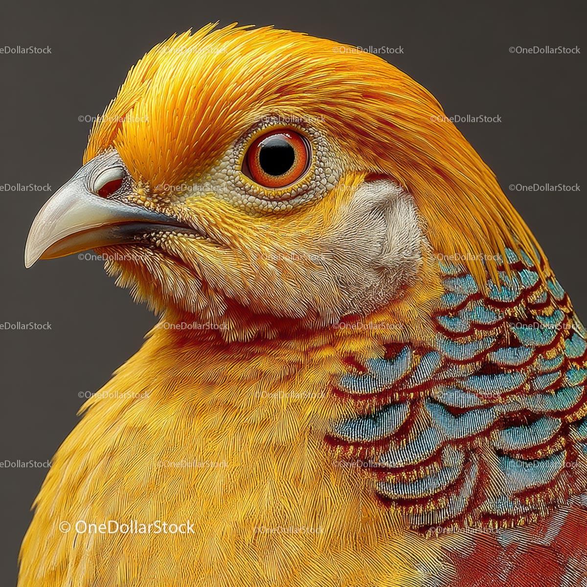 Golden Pheasant with Vibrant Plumage and Striking Colors