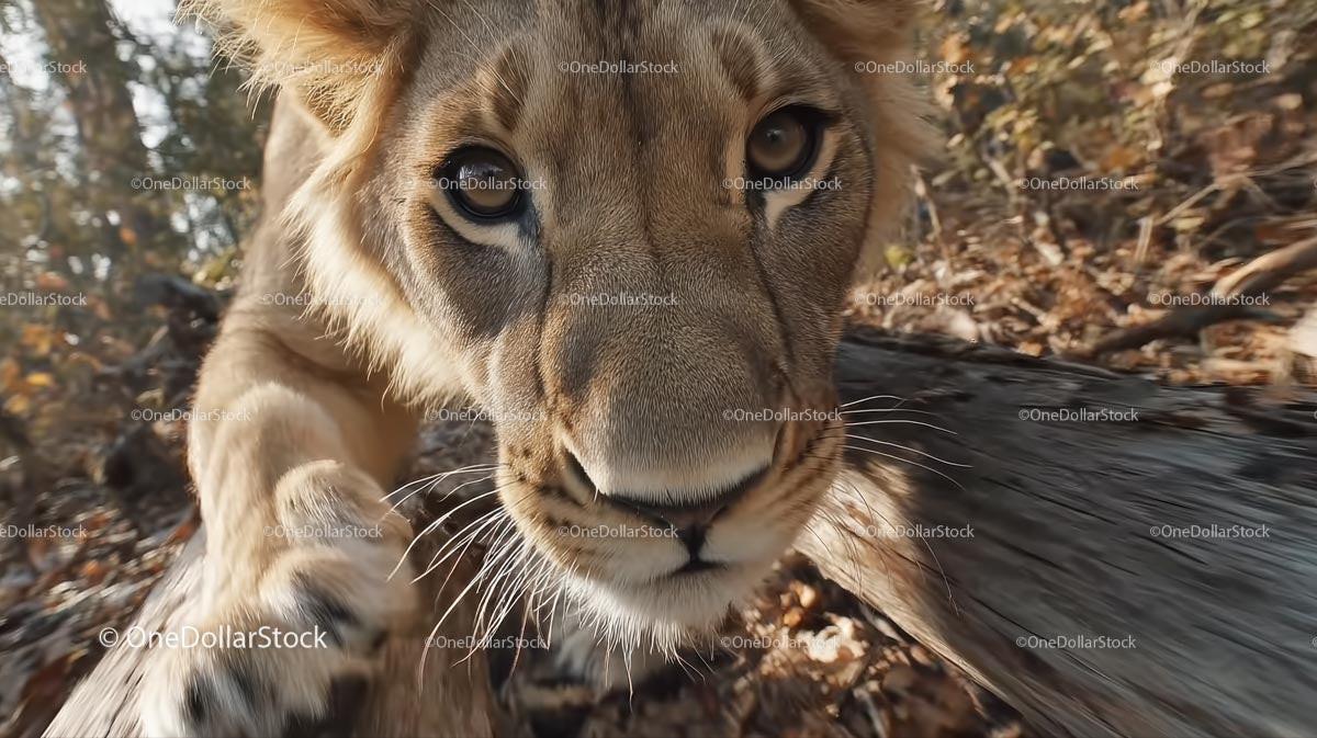 Close-Up of a Majestic Lioness in the Wild